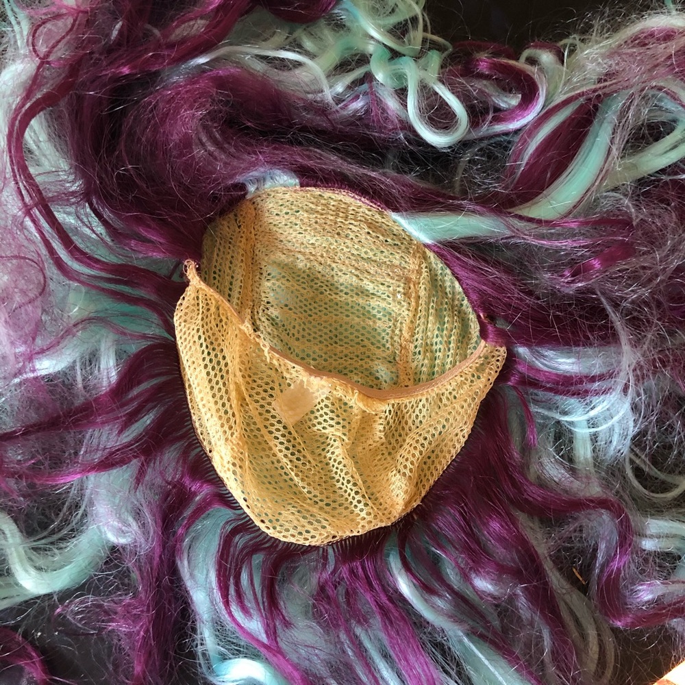 Mint And Purple Wig